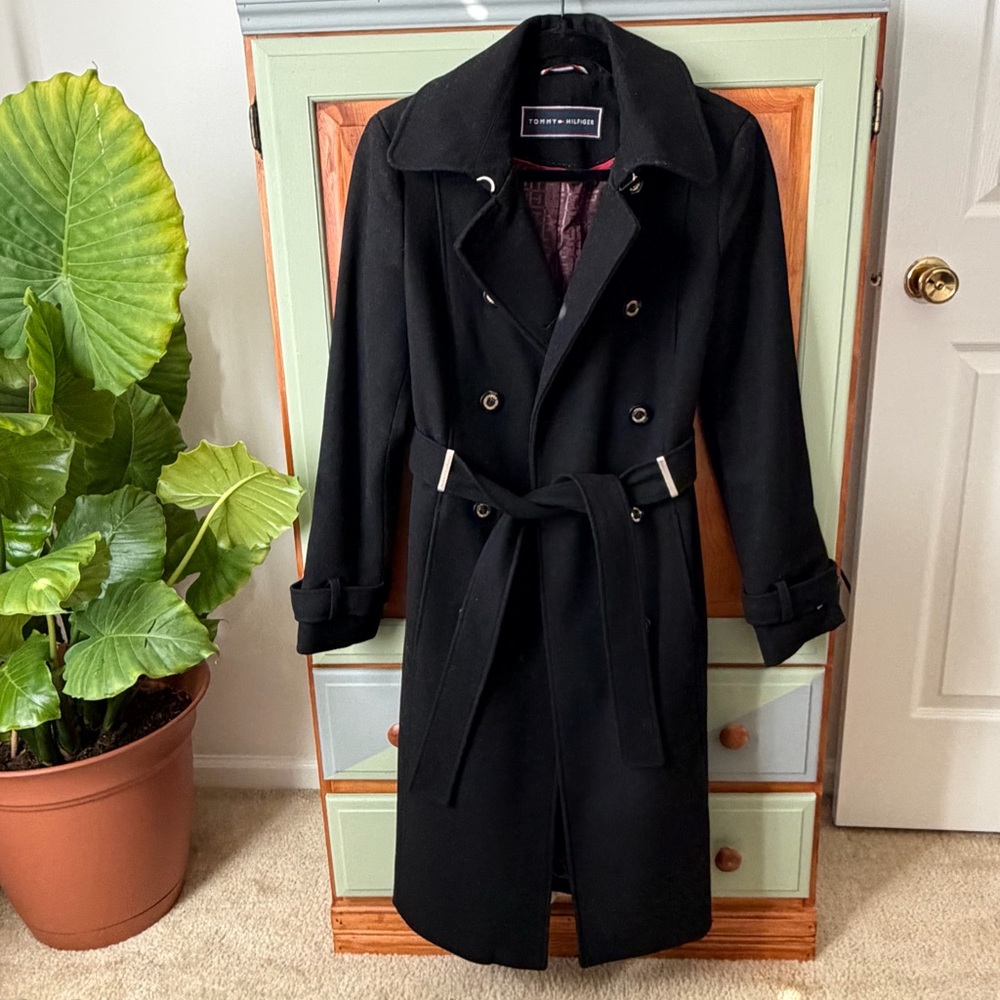 Tommy Hilfiger Classic Black Trench Coat